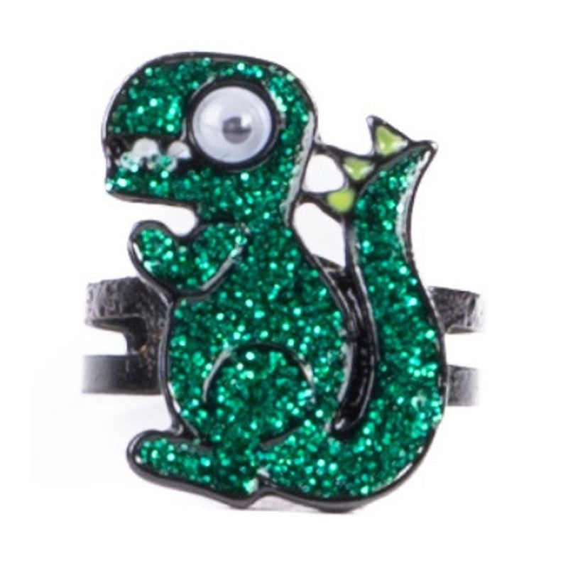 Bague spinner dinosaure T-Rex vert Great Pretenders