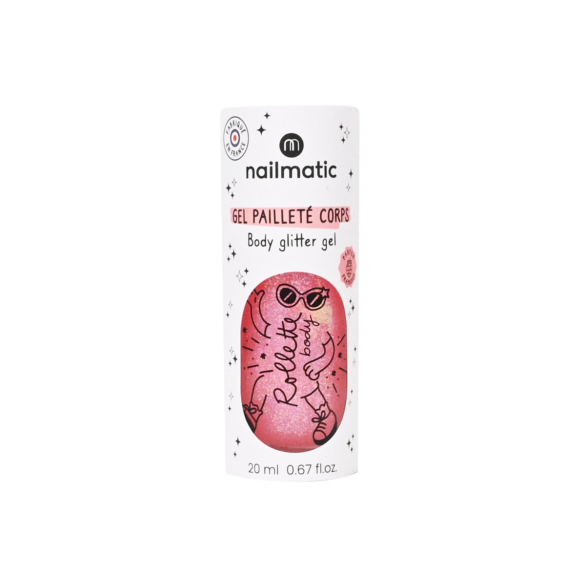 Body Rollette Framboise Nailmatic et sa boîte