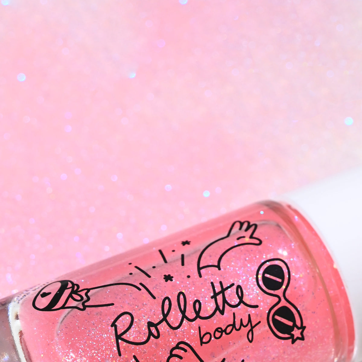 Paillettes roses de la Body Rollette Framboise