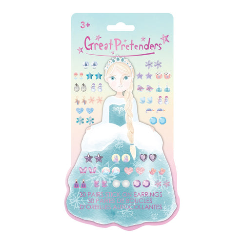 Planche de 30 paires de boucles d'oreilles autocollantes Frosty Sister Great Pretenders