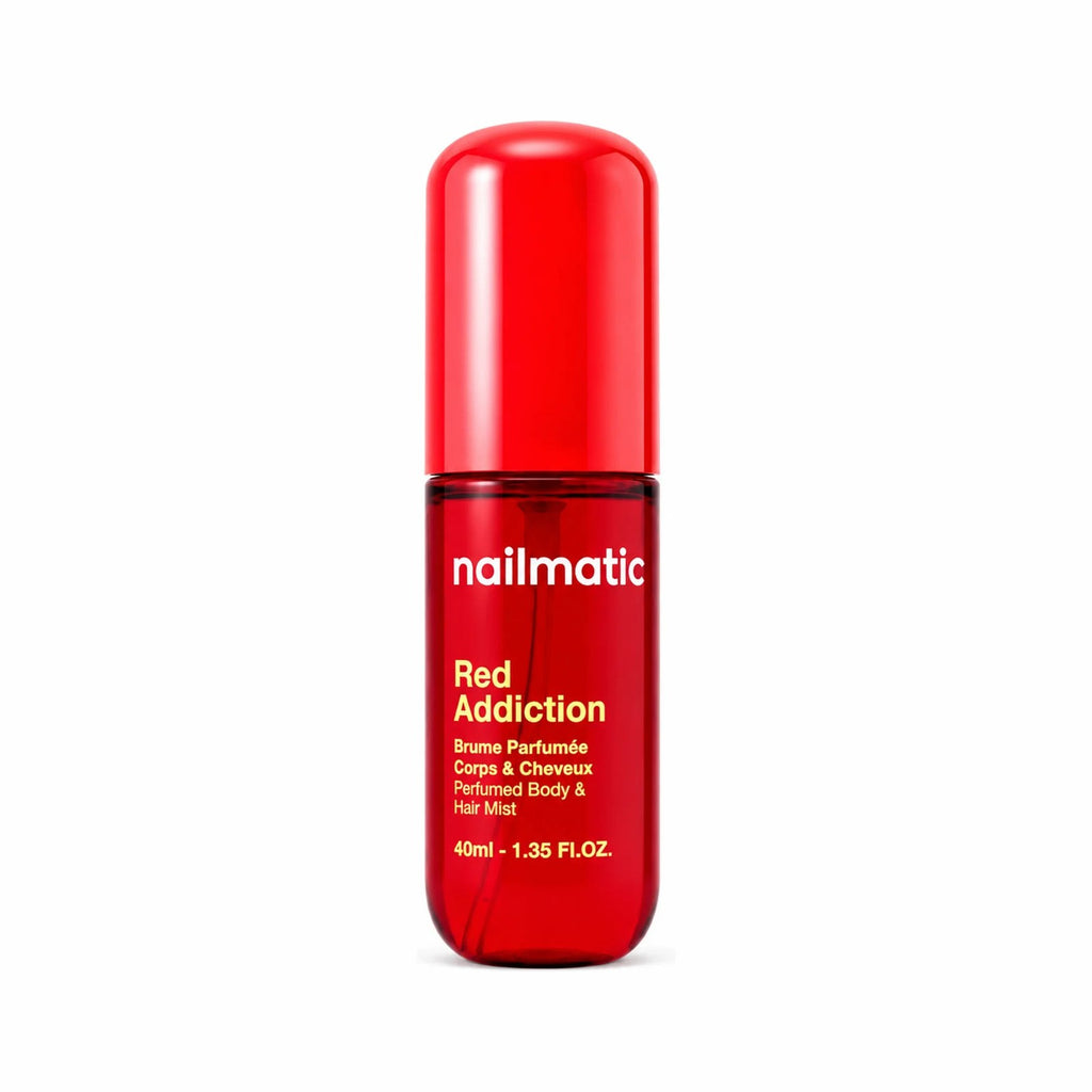 Brume parfumée corps et cheveux Red Addiction Nailmatic, flacon de 40 ml