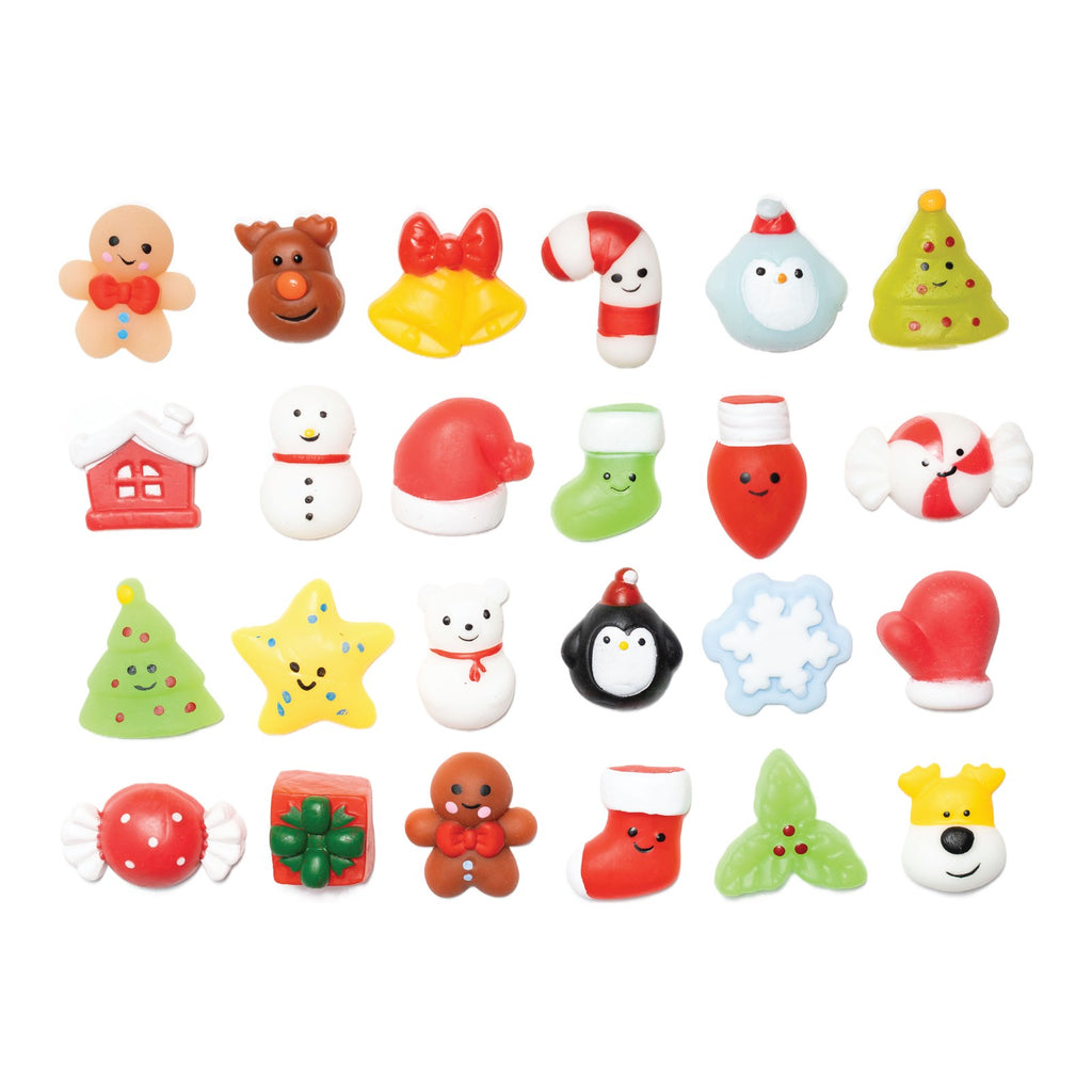 Les 24 mini squishys de Noël du calendrier de l'Avent Great Pretenders