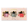 Coffret de 3 vernis à ongles pour enfant Disco Oh Flossy : rose poudré Blush Pink, argenté pailleté et corail