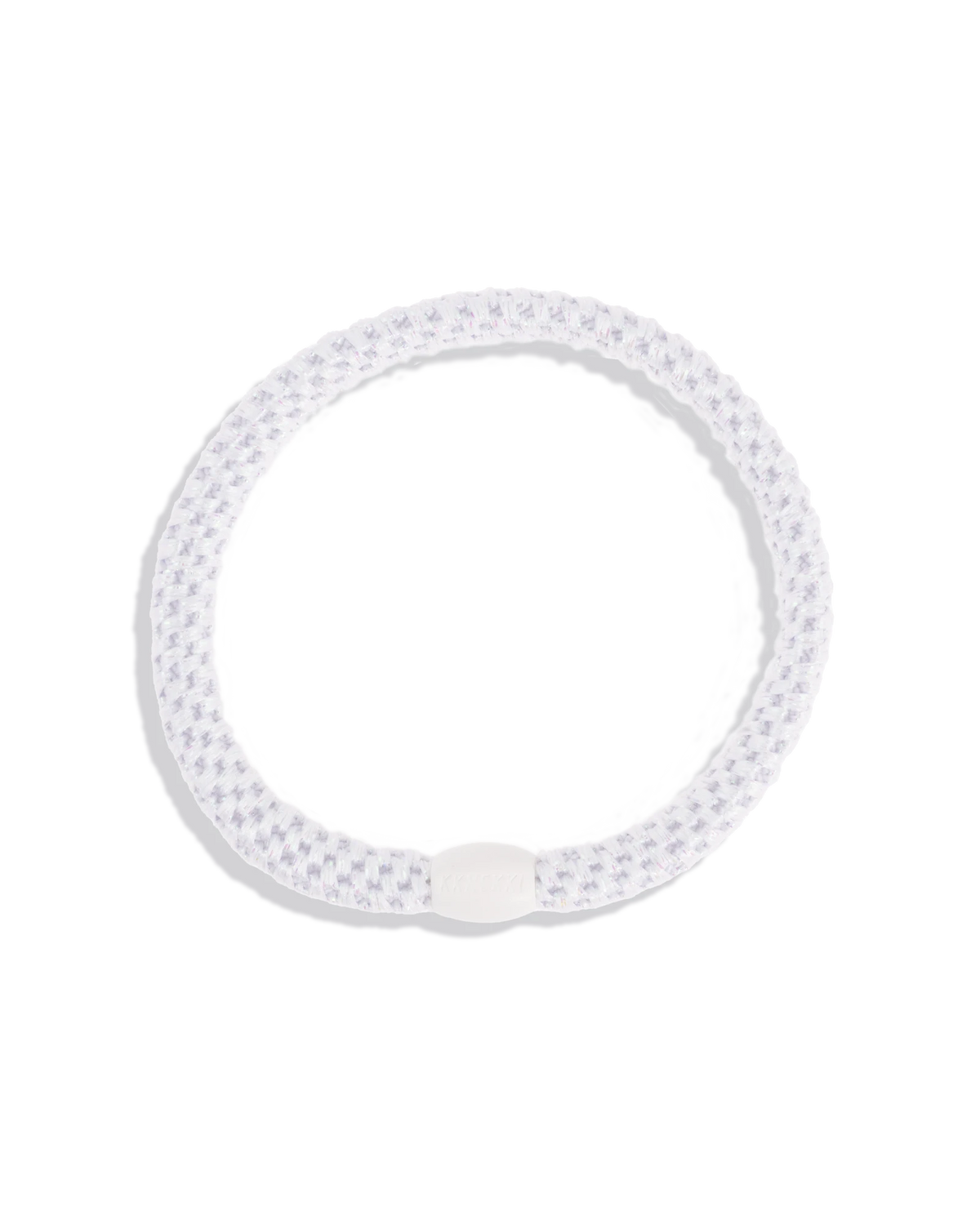 Élastique à cheveux fin Kknekki blanc pailleté