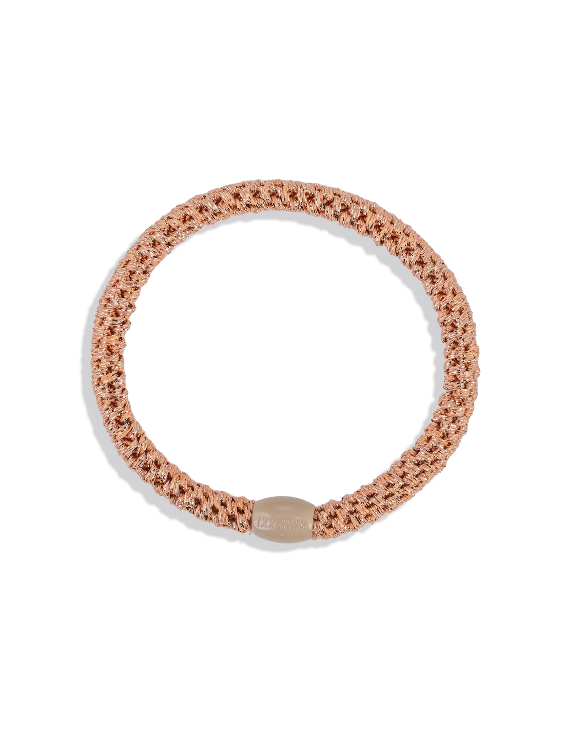 Élastique à cheveux fin Kknekki or rose pailleté