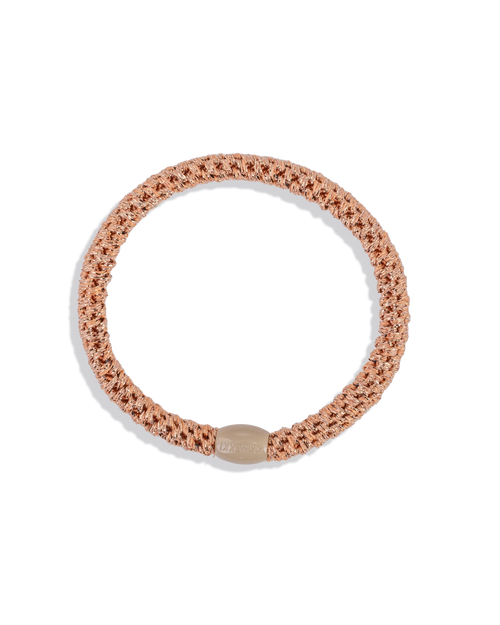 Élastique à cheveux fin Kknekki or rose pailleté