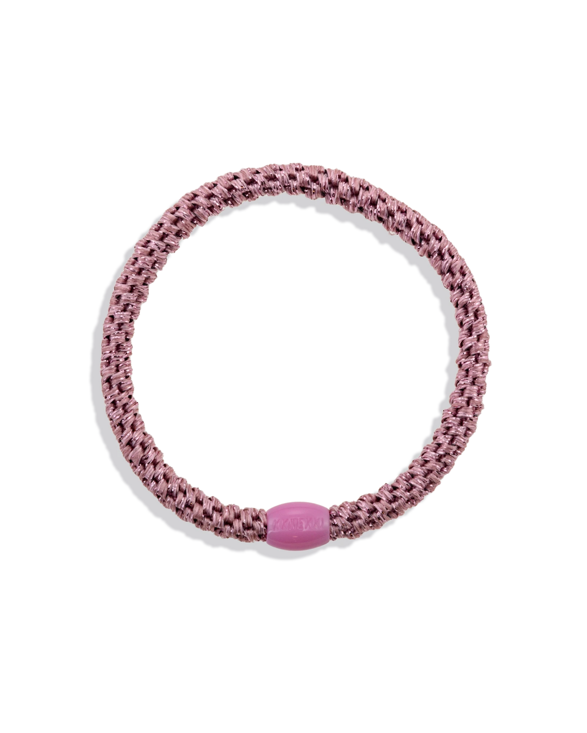 Élastique à cheveux fin Kknekki vieux rose pailleté