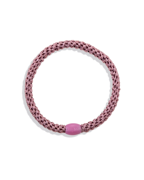 Élastique à cheveux fin Kknekki vieux rose pailleté