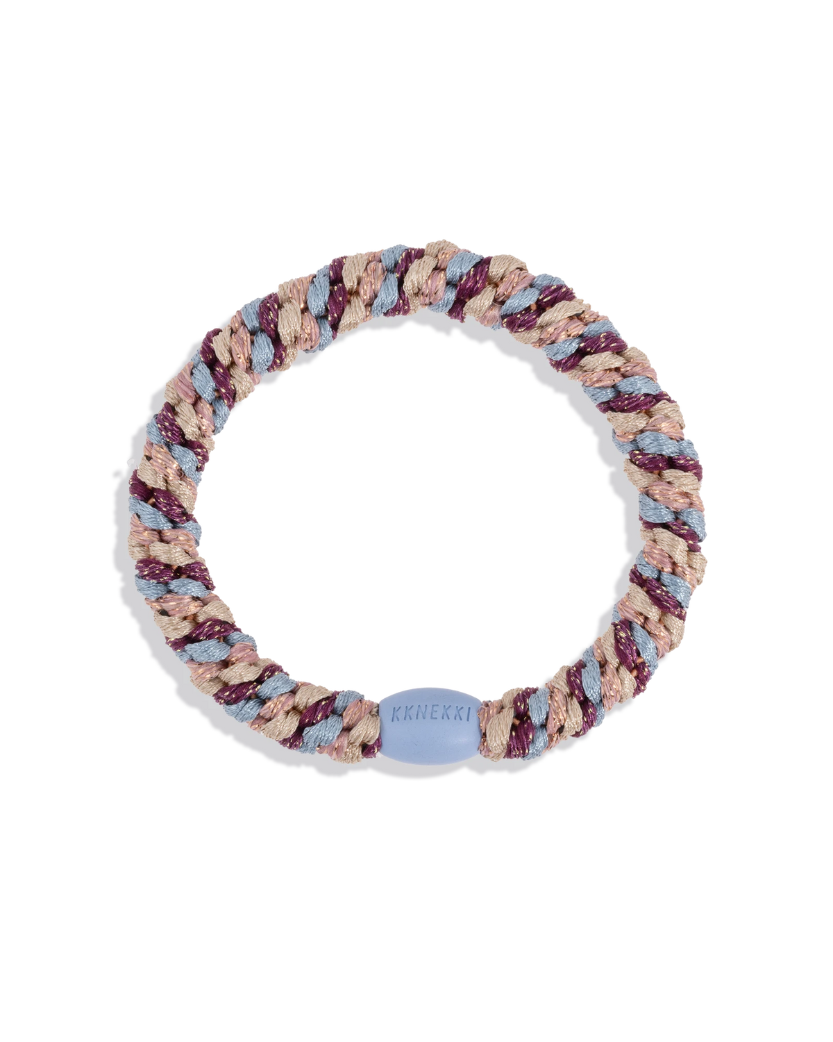 Élastique à cheveux Kknekki bleu clair et raisin pailleté