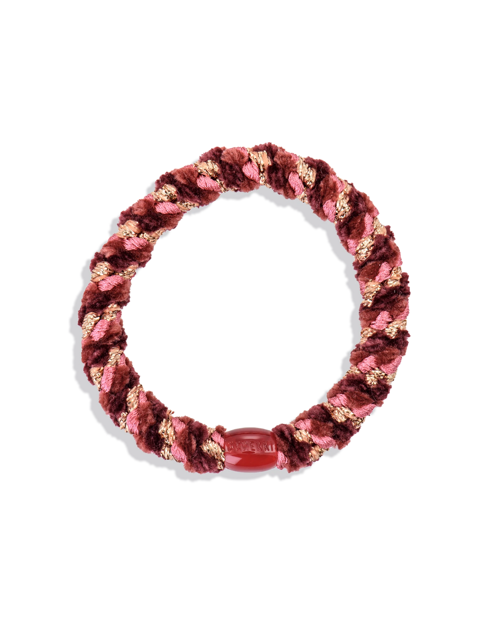 Élastique à cheveux Kknekki bordeaux et or rose