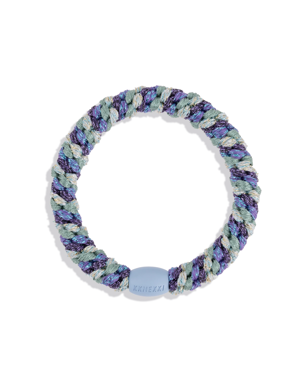 Élastique à cheveux Kknekki violet et vert pailleté