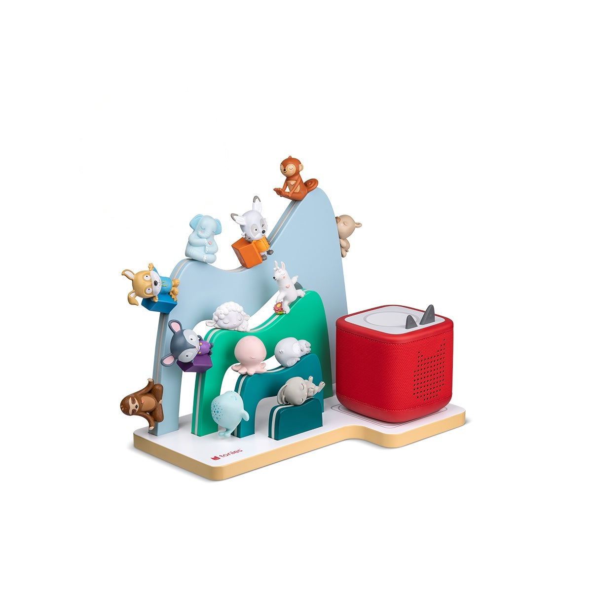 Étagère Les montagnes magiques avec des Tonies et une Toniebox (vendus séparément)