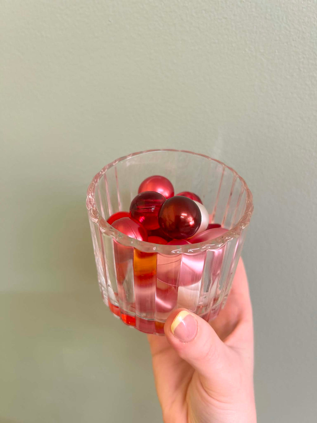 Pot en verre avec perles de bain (20 perles)