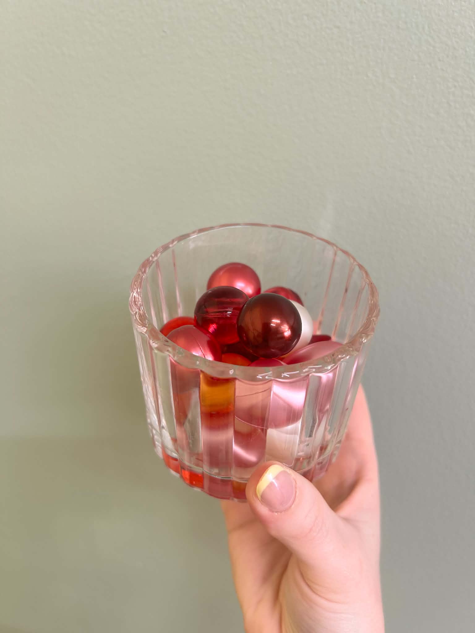 Pot en verre avec perles de bain (20 perles)