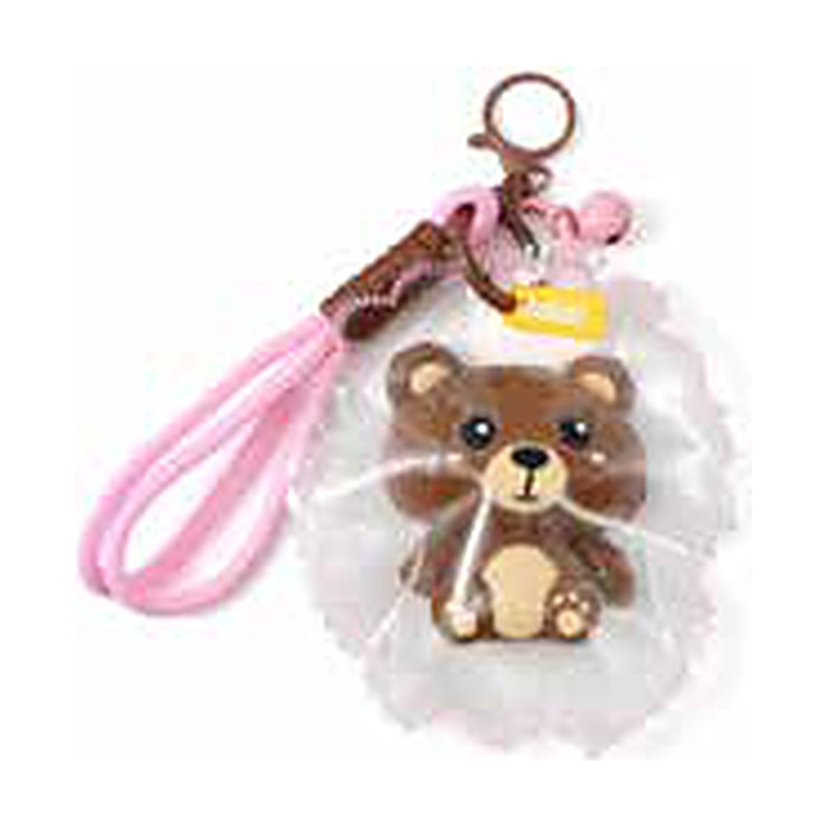 Porte-clés squishy ourson JellyPop dans sa coque transparente