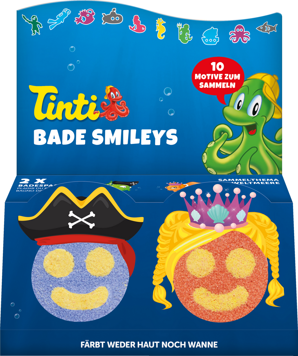 Smileys de bain Tinti avec éponges surprises