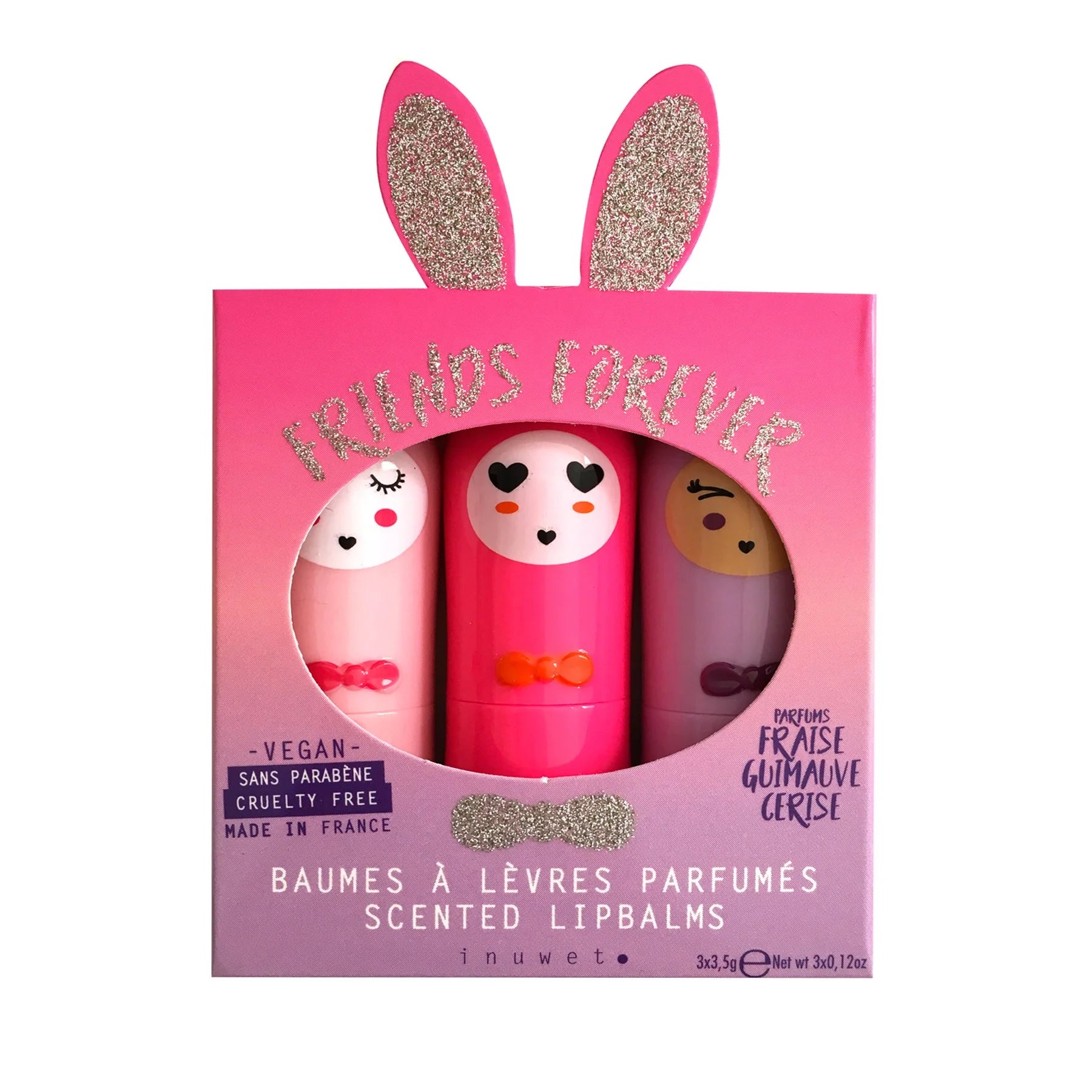 Lip Balm Trio "Strawberry, Cherry and Marshmallow" - INUWET