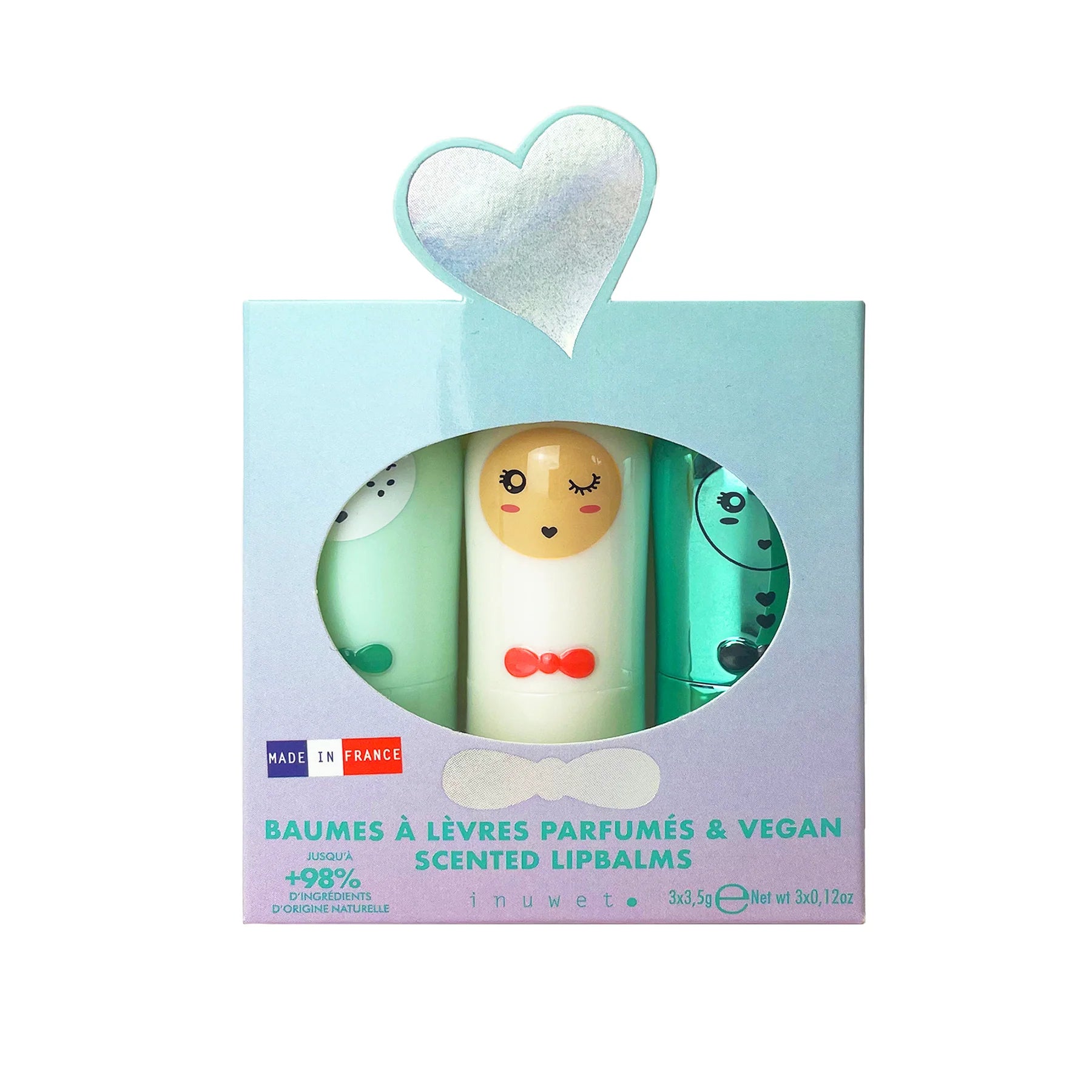 Lip Balm Trio "Apple, Cotton Candy and Cupcake" - INUWET