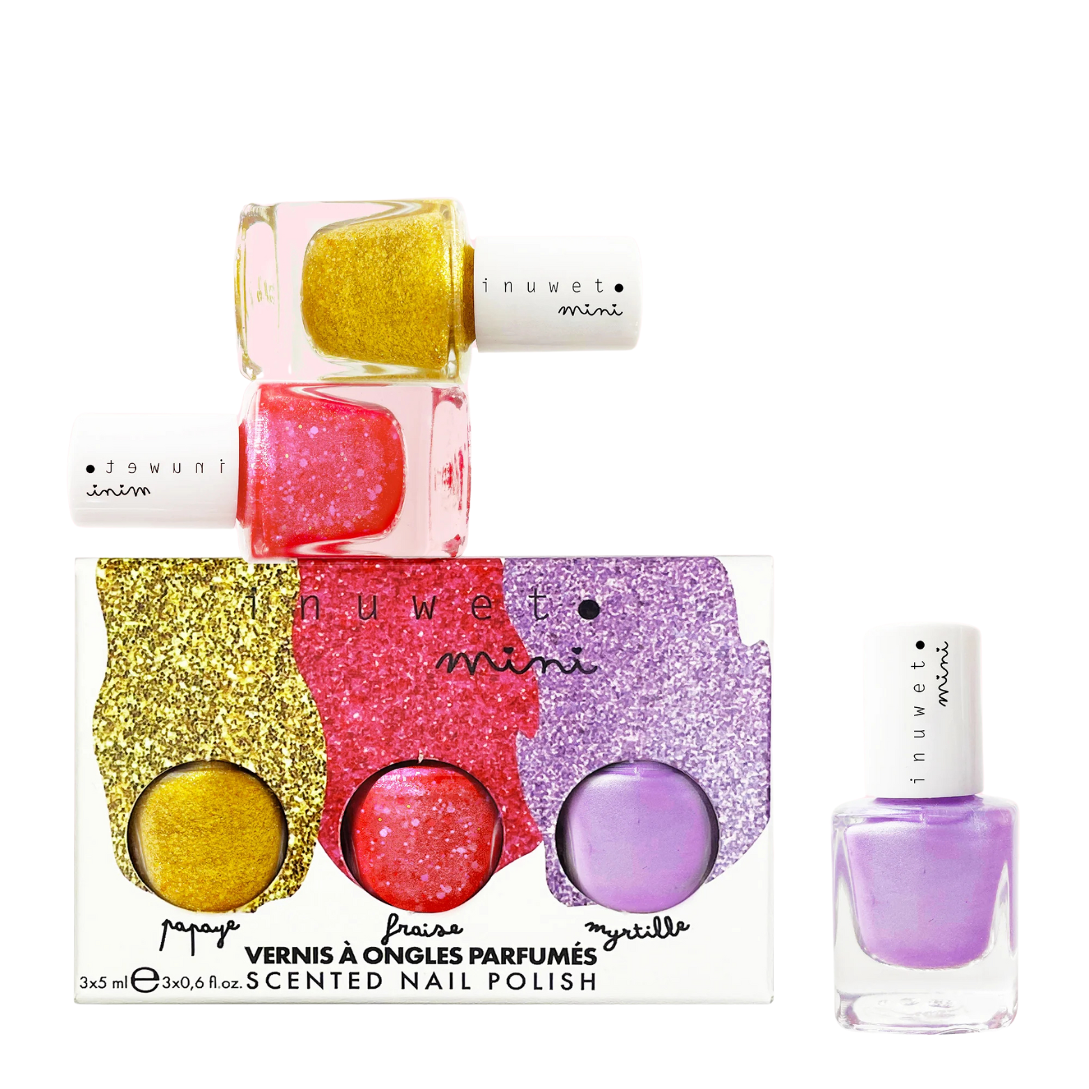Trio of scented nail polishes - INUWET