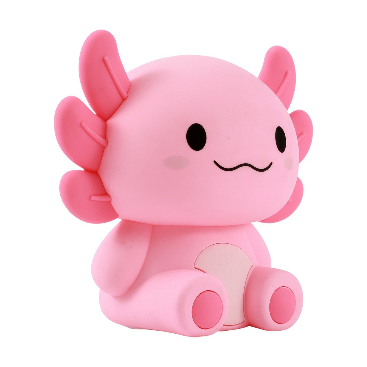 Veilleuse axolotl en silicone vue de trois quarts