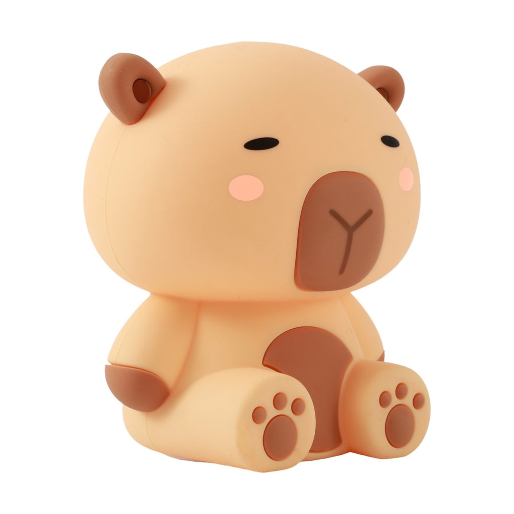 Veilleuse capybara en silicone vue de trois quarts