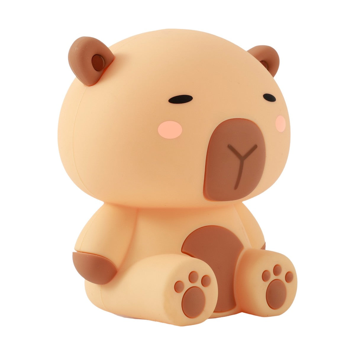Veilleuse capybara en silicone vue de trois quarts