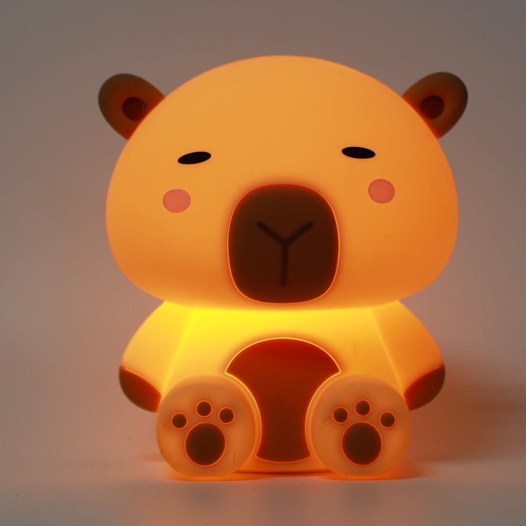 Veilleuse capybara allumée